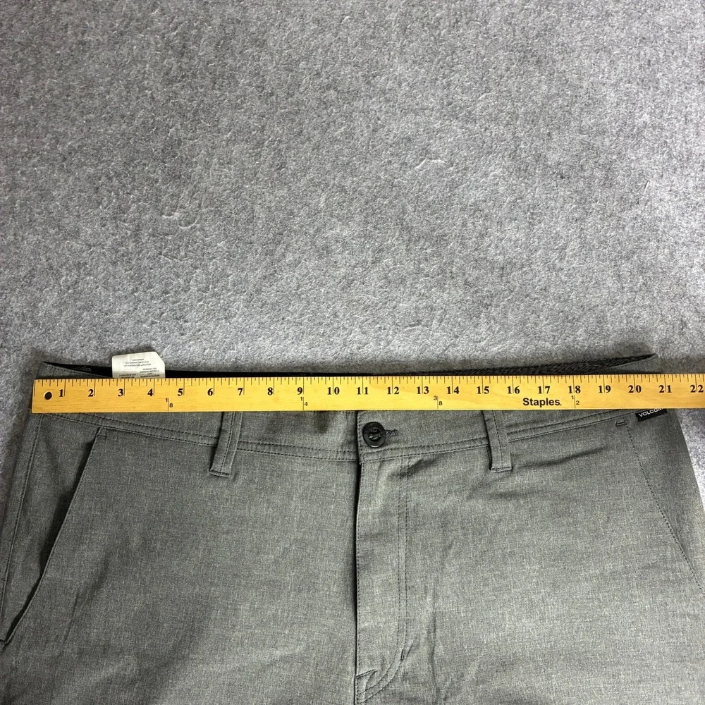 Volcom Frickin Modern Stretch Chino Shorts Mens 41x10 Heather Olive Green Skater